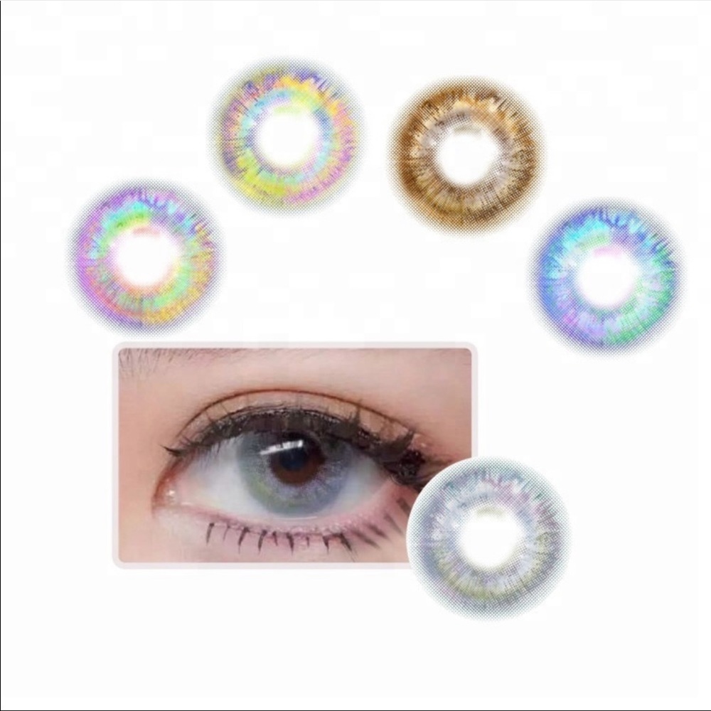 Fancy look rio 7 tone colorfull lenses